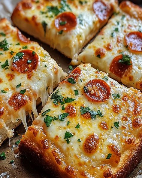 The Cuisine Mile Pizza Recipe Easy, Bread Pizza Recipe, Frozen Garlic Bread, Garlic Bread Pizza, French Bread Loaf, Make Garlic Bread, Homemade Garlic Bread, Indulgent Food, Pizza Recipes Easy