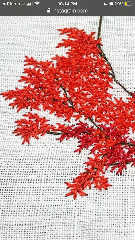 Strainer Embroidery, Story Embroidery, Embroidery On Knitting, Hair Embroidery, Japanese Maple Tree, Hand Embroidery Kit, Mini Collection, Tea Strainer, Embroidery Kit