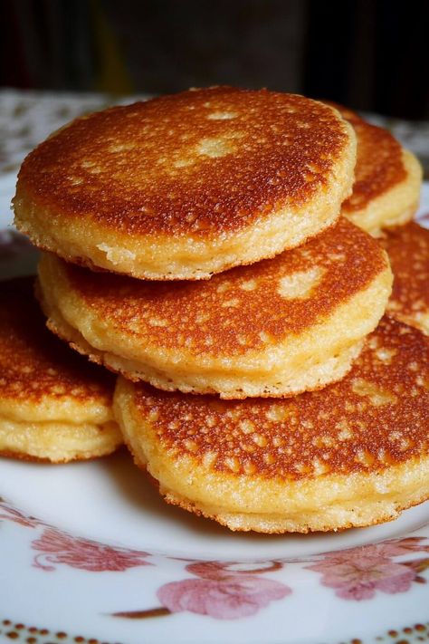 Southern Cornmeal Hoecakes Southern Cornmeal Hoecakes Recipe, Hoecakes Deep South, Yellow Cornmeal Recipes, Cornmeal Desserts, Cornmeal Hoecakes, Hoecake Recipe, Cornmeal Cake Recipe, Cornmeal Mush, Blue Cornmeal