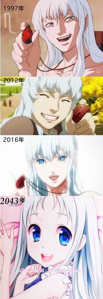 Griffith through the years Guts And Griffith, Griffith Berserk, Anime Meme, Neon Genesis Evangelion, Really Funny Pictures, Funny Anime Pics, الرسومات اللطيفة, Manga Comics, Anime Memes