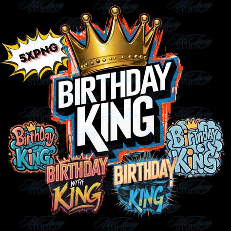 King With Crown, Crown Clipart, King Png, Happy Birthday King, 73rd Birthday, Birthday King, Regal Style, Party Png, Style Royal