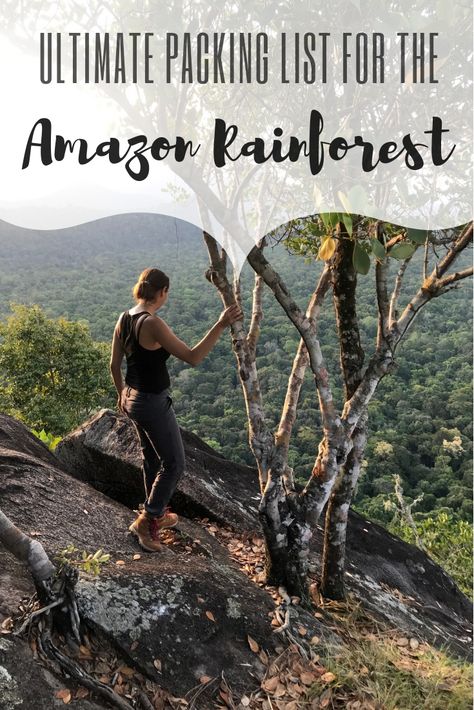 Amazon Jungle Travel: What Clothing to Wear & 45 Things to Pack for the Rainforest |Jungle Outfits Thailand Packing List, Jungle Travel, Jungle Outfit, Amazon River Cruise, Brazil Amazon, Things To Pack, Amazon Jungle, Backpacking South America, Latin America Travel