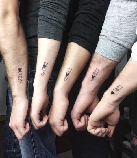 Family Tattoo 4 Members, Half Sibling Tattoos, Siblings Tattoo For 5, Family Of 5 Tattoo Ideas, Cousin Tattoo Ideas, Loved Ones Tattoos, Matching Tattoos Siblings, Tattoos Siblings, Tattoos For Lost Loved Ones