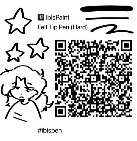 NOT MINE Ibispaintx Brushes Qr Code Lineart, Flat Square Brush Ibis Paint, Ibispaintx Brushes Code Lineart, Ibs Paint Brushes Line Art, Ibispaintx Brushes Qr Code, Ibispaint Qr Codes, Cute Drawing Base, Ibis Paint Brush Code Sketch, Ibispaint X Brushes Qr Code