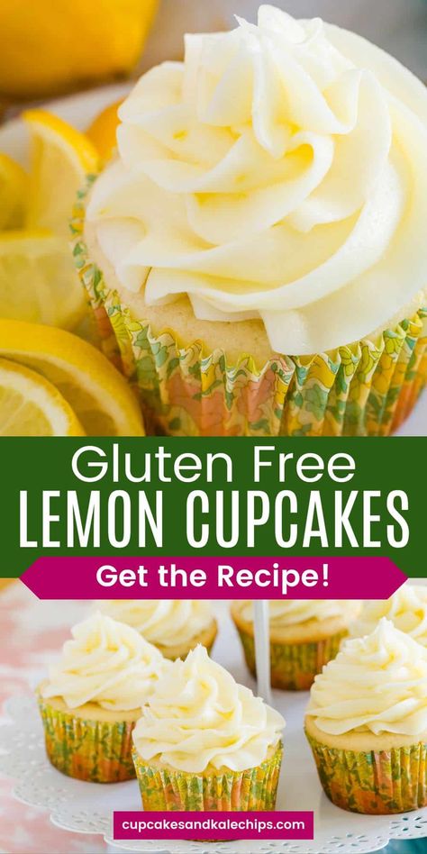 Lemon Gluten Free, Lemon Cupcakes Recipe, Gluten Free Lemon Cupcakes, Gluten Free Cupcake Recipe, Lemon Cupcake Recipe, Cupcakes Easy, Gluten Free Cake Recipe, Cupcakes Recipes, Gluten Free Cupcakes