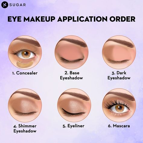 Beginner Foundation Make Up, Make Up Beginner Guide, Makeup Lessons For Beginners, Basic Eye Makeup For Beginners, Makeup Layout On Face, Make Up Tutorial Step By Step, Makeup Placement Face, Makeup Cheat Sheets, Makeup Chart