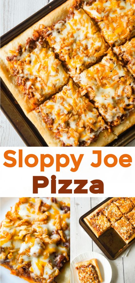 Sloppy Joe Pizza Recipe, Ground Beef Pizza Crust, Pizza With Pillsbury Crust, Ground Beef And Pizza Dough Recipes, Recipes Using Pillsbury Pizza Crust, Refrigerated Pizza Crust Recipes, Sloppy Joe Pizza, Philsbury Pizza Crust Recipes, Pillsbury Pizza Dough Recipes Dinners