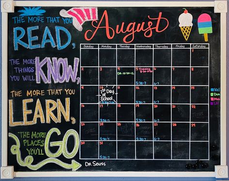 August Calendar 2023 Chalkboard, August Chalk Calendar Ideas, August Whiteboard Calendar, August Chalkboard Calendar Ideas, August White Board Calendar Ideas, August Chalkboard Calendar, August Calendar Ideas, Cute Whiteboard Calendar Ideas, Whiteboard Inspiration