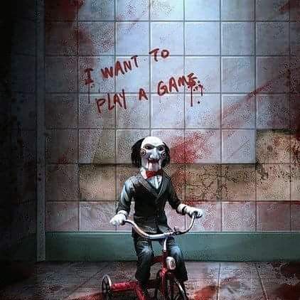 Saw Wallpaper, Saw Movies, Jigsaw Saw, Game Poster, Play A Game, Creepy Clown, I'm Busy, Iphone Backgrounds, Wallpaper Iphone