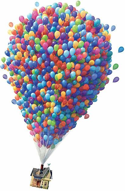 Up Movie House, Up House With Balloons, Stickers Couple, Disney Movie Up, Up Pixar, Up The Movie, Balloon House, Disney Balloons, Disney Up