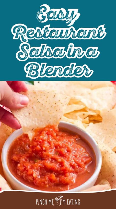 Make delicious restaurant style salsa with canned tomatoes, roasted jalapeños, and garlic. This easy salsa recipe is perfect for your next Mexican dinner night. Enjoy homemade salsa with simple ingredients, quick preparation, and a flavor that beats your favorite restaurant. Roasted Jalapeños, Salsa With Canned Tomatoes, Blender Salsa, Tomatoes Roasted, Easy Salsa Recipe, Restaurant Style Salsa, Canning Whole Tomatoes, Homemade Salsa Recipe, Spaghetti Sauce Recipe