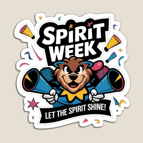 Get my art printed on awesome products. Support me at Redbubble #RBandME: https://www.redbubble.com/i/magnet/Bold-and-Fun-School-Spirit-Let-the-Spirit-Shine-Spirit-Week-sticker-by-emakegy/165305068.TBCTK?asc=u Fun School, Spirit Week, School Spirit, School Fun, The Spirit, Awesome Products, Let It Be, Art Prints, For Sale