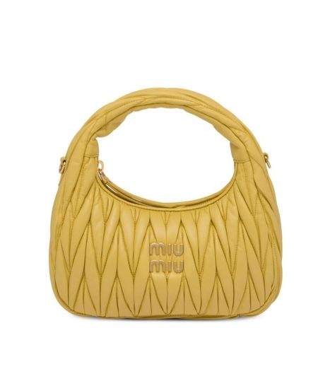 Miu Miu Wander, Pineapple Yellow, Yellow Clothes, Miu Miu Bag, Designer Purses, Belt Purse, Boot Pumps, Mini Shoulder Bag, Strap Top