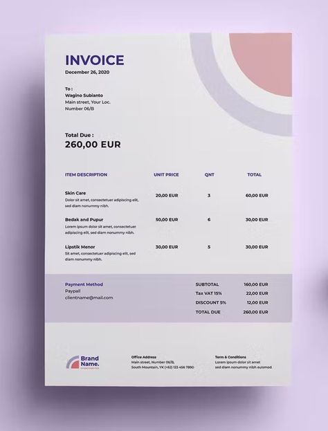 Creative Invoice Template PSD, AI, EPS Agenda Board, Invoice Format In Excel, A4 Paper Size, Invoice Format, Invoice Design Template, Invoice Design, Letterhead Design, Webpage Design, Abstract Logo