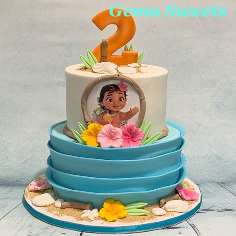 Baby Moana Birthday Cake, Moana Cake Ideas, Moana Birthday Cake Ideas, Moana Cake Design, Baby Moana Cake, Moana Theme Cake, Moana Birthday Party Cake, Dedication Cake, Moana Birthday Cake