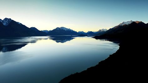 mountain and, photo of body of water #blue #mountains #sea #lake #reflection #water #nature #sky #landscape #cyan #2K #wallpaper #hdwallpaper #desktop Macbook Pro Wallpaper, Lake Wakatipu, Mountain Background, Mountain Photos, Full Hd Wallpaper, Ocean Wallpaper, Macbook Wallpaper, Wallpaper Size, 4k Background