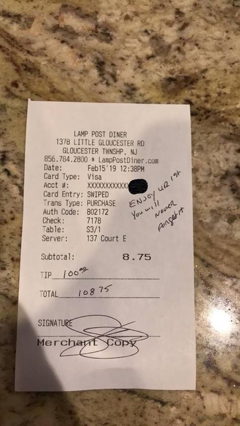 Police officer leaves pregnant waitress $100 tip along with 'lovely message' written on check The waitress' father said the police officer made his daughter's "year" after leaving the sweet note following lunch at the Lamp Post Diner in Gloucester Township N.J. Tips For Waitressing, Serving Tips Restaurant, Server Aesthetic Restaurant, Waitress Aesthetic Restaurant, Diner Waitress Aesthetic, Waitressing Aesthetic, Restaurant Server Aesthetic, Waitress Tips And Tricks, Restaurant Waitress Aesthetic