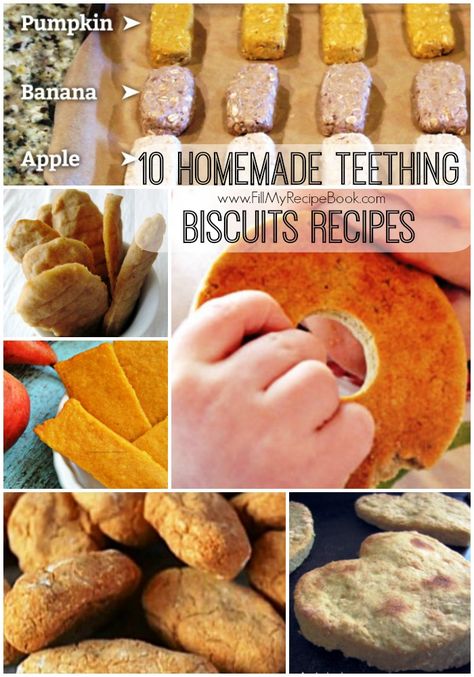 Teething Rusk Recipe, Diy Teething Biscuits, Teething Wafers Recipe, Teething Biscuits For 6 Month Old, Leftover Baby Food Recipes, Sweet Potato And Banana, Homemade Teething Biscuits, Baby Teething Biscuits, Homemade Baby Snacks