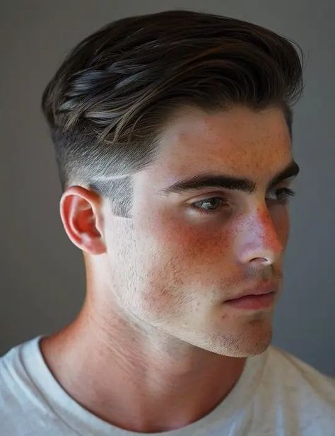 Side Part Hairstyle Side Haircut For Men, Side Parted Short Hair Men, Side Part Hairstyle, Facial Shapes, Side Part Haircut, Drop Fade, Side Part Hairstyles, Hair To One Side, Men's Haircuts