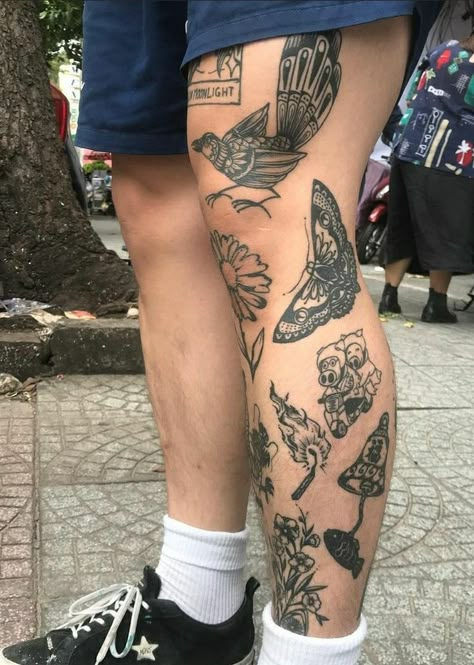 Leg Sleeve Tattoos, Knee Tattoos, Leg Tattoo Ideas, Leg Tattoo Men, Greek Tattoos, Leg Sleeve Tattoo, Knee Tattoo, Calf Tattoo, Small Tattoos For Guys