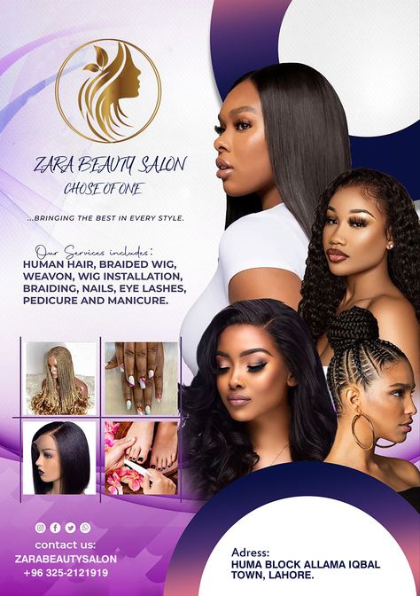 Beauty Saloon Flyer Design, Fliers Design Flyers Business, Unisex Salon Poster Design, Hair Sales Flyer, Makeup Fliers, Hair Saloon Designs, Hair Salon Flyer Design, Promo Design Poster, Makeup Flyer Design Inspiration