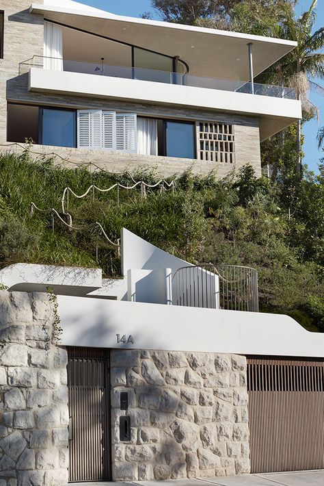 Luigi Rosselli Architects, Alwill Interiors, Australian Architects, Cottage Architecture, Steep Gardens, Luigi Rosselli, Timber Gates, Rose Bay, Garden Stairs