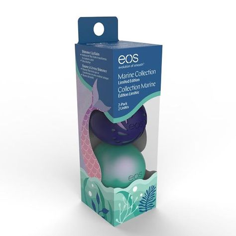 EOS Limited Edition Marine Collection 2- Pack Themed Makeup Products, Mermaid Products, Mermaid Clothes, Mermaid Things, Sea Things, Drugstore Beauty Products, Mermaid Ideas, Mermaid Stuff, Beauty Hacks Lips