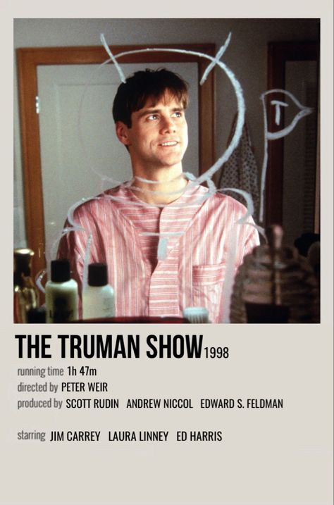 Truman Burbank, Jim Carrey Movies, Film 1990, Album Prints, Polaroid Posters, The Truman Show, Film Posters Minimalist, Google Doc, Movie Poster Wall