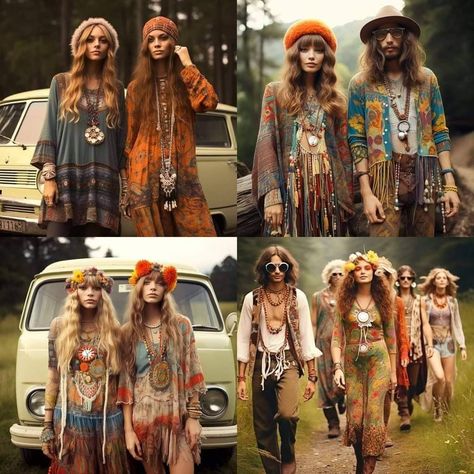 60s Bohemian Fashion, Woodstock Festival Outfits, Real Hippies 70s, Woodstock Outfit Ideas, Woodstock Aesthetic, Outdoor Festival Outfit, Hippy Outfits, Woodstock Outfit, Woodstock Party