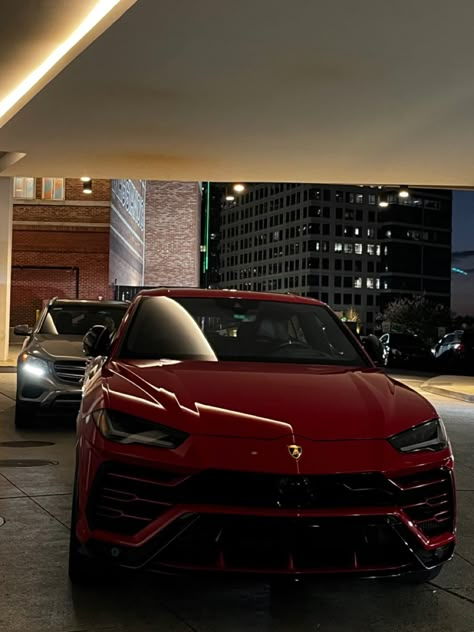 Lambo Truck Aesthetic, Red Cars Luxury, Red Lamborghini Aesthetic, Red Cars Aesthetic, Red Luxury Aesthetic, Red Lamborghini Urus, Wine Red Car, Lamborghini Urus Aesthetic, Cherry Red Car