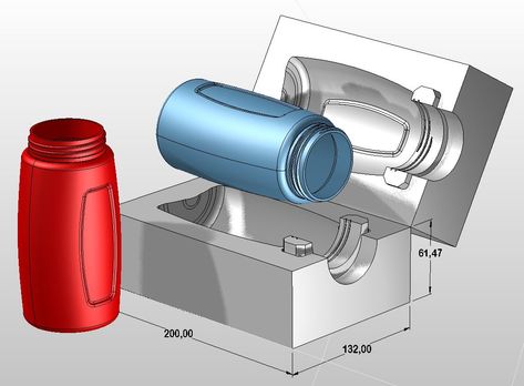 Cad Cam Design, Solidworks Tutorial, Solid Works, Bottle Drawing, Plastic Moulding, Recycling Machines, Plastic Industry, Car Mods, Mould Design