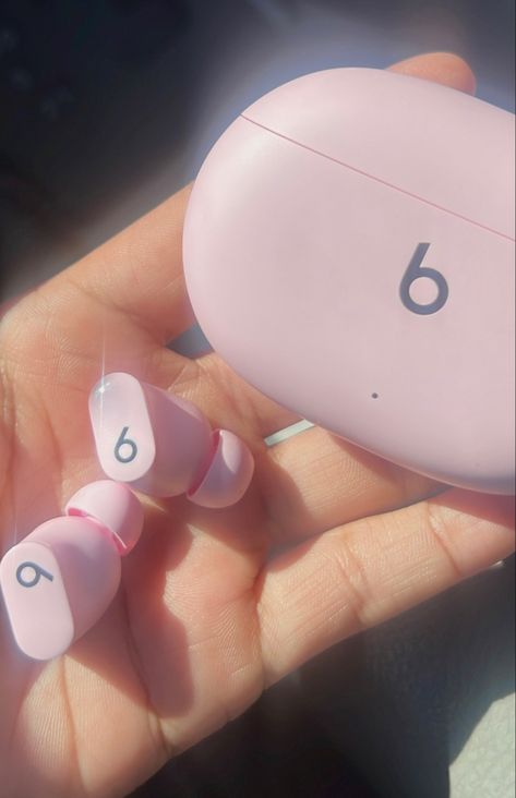 Beats Earbuds, Beats Studio Buds, Beats Headphones Wireless, School Bag Essentials, Sunset Pink, Iphone Life Hacks, Pink Lifestyle, Noise Cancelling Earbuds, Beats Studio