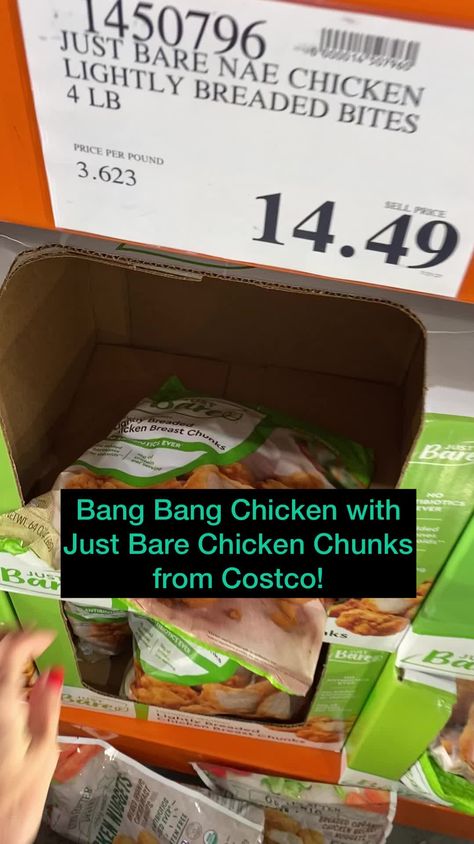 Bare Chicken Recipes, Just Bare Chicken, Costco Chicken, Bang Bang Chicken, Chicken Chunks, Bariatric Recipes, Sweet Chili Sauce, Sweet Chili, Chili Sauce