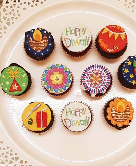 Diwali Cupcake Ideas, Diwali Cakes Design, Diwali Cupcakes, Diwali Design, Cakes Design, Indian Independence Day, Diwali Celebration, Cupcake Ideas, Colorful Cakes