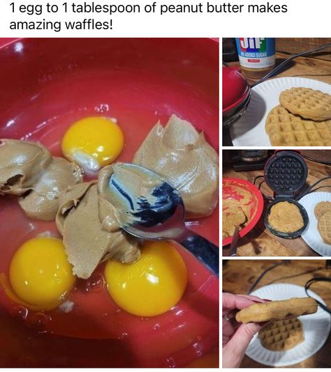 Peanut Butter Chaffle, Peanut Butter Egg, Peanut Butter Waffles, Keto Waffles, Waffle Iron Recipes, Egg Waffle, Waffle Maker Recipes, Iron Recipes, Low Carb Easy