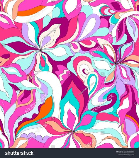 Seamless Motif Abstract Colorful Pattern Illustration Stock Illustration 2270081857 | Shutterstock Pucci Pattern, Flower Pattern Design Prints, Island Flowers, Modest Fits, Flower Pattern Design, Schedule Design, Industrial Art, Channel Art, Color Palette Generator