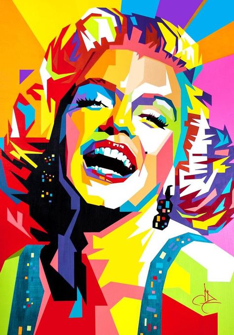 Marilyn - POP-WOW! Painting in 2022 | Pop art portraits, Pop art painting, Pop art images Portrait Celebrity, Pop Art Marilyn, Images Pop Art, Marilyn Monroe Pop Art, Marilyn Monroe Painting, Andy Warhol Pop Art, Wpap Art, Pop Art Images, Abstract Portrait Painting