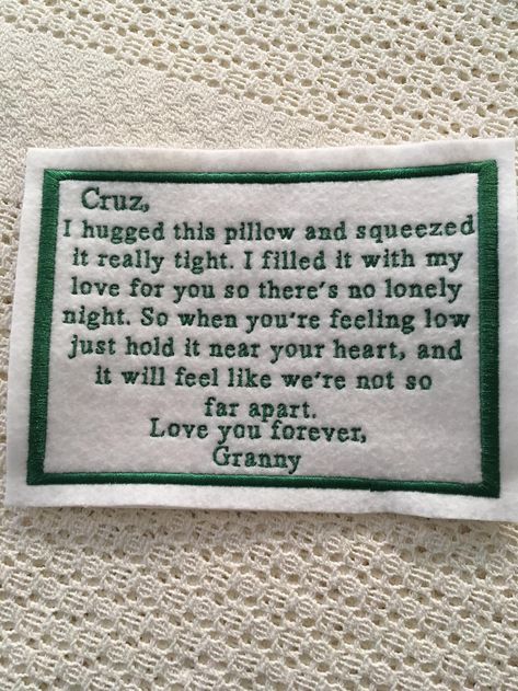 QUILT PIECE Addition LARGER 5x7 for More Text A Hug From Me | Etsy I Have A Question, Memory Blanket, Pillow Ideas, Memory Crafts, Memory Shirts, Tshirt Quilt, Memory Pillows, Memory Bear, Quilt Labels