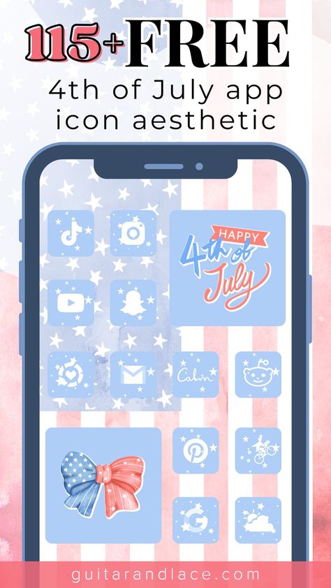 Free 4th of July App Icons for phone and iPad. 4th of july phone wallpaper, memorial day phone wallpaper, 4th of july phone background, patriotic wallpaper Blue Starry Aesthetic, Starry Aesthetic, Ipad Blue, Icons Phone, July Wallpaper, 4th Of July Wallpaper, Phone Text Message, Aesthetic App Icons, Perfect Aesthetic