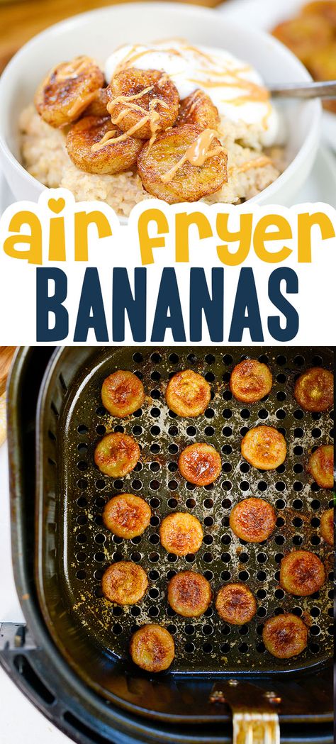 Air Fryer Bananas, Fried Banana Recipes, Deep Fried Bananas, Buns In My Oven, Air Fryer Recipes Dessert, Air Fryer Recipes Snacks, Recipes Air Fryer, Oven Recipe, Air Fried Food