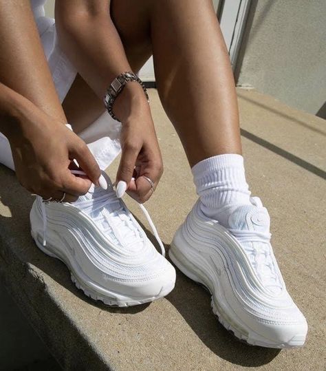 Nike Air Max 97 Outfit, Air Max 97 Outfit, Nike Air Max 97 Women, Air Max Outfit, White Air Max 97, Nike Air Max 97 White, Nike 97, Yeezy Boots, Nike Air Max White