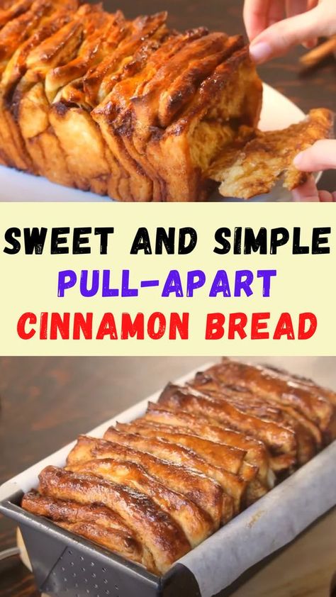 Pull Apart Cinnamon Bread, Cinnamon Pull Apart Bread, Bread Loaf Pan, Active Dry Yeast, Cup Of Milk, Bread Loaf, Pull Apart Bread, Cinnamon Bread, Bread Recipes Sweet