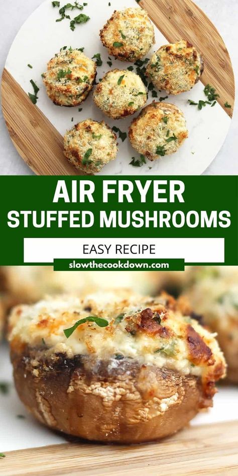 Stuffed Mushrooms Without Cream Cheese, Vegetarian Stuffed Mushrooms, Air Fryer Stuffed Mushrooms, Stuffed Mushrooms Vegetarian, Stuffed Mushrooms Easy, Cheese Stuffed Mushrooms, Stuffing Ingredients, Bite Size Appetizers, Mild Italian Sausage