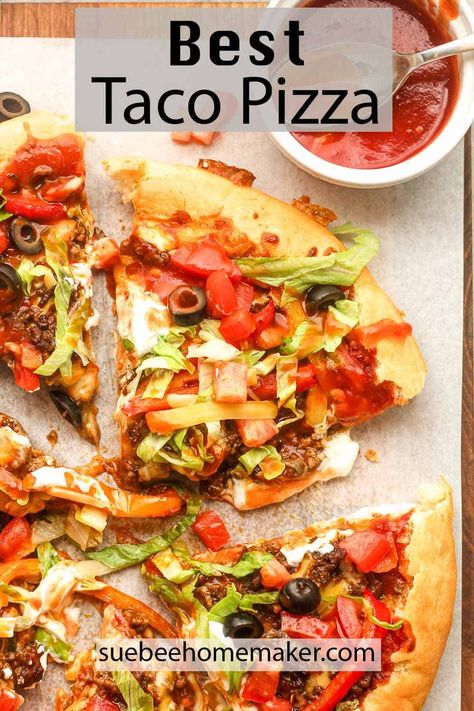 Shakeys Pizza Recipe, Godfathers Taco Pizza Recipe, Fusion Pizza, Shrimp Tomato Pasta, Main Dishes Crockpot, Stromboli Recipes, Shrimp Tomato, Pizza Pasta Recipe, Taco Pizza Recipes