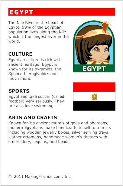 MakingFriends Facts about Egypt Printable Thinking Day fact card for our passports. Perfect if you chose Egypt for your Girl Scout Thinking Day or International Night celebration. World Thinking Day 2023, World Thinking Day Ideas, Facts About Egypt, Egypt Facts, Egypt Country, Egypt Lessons, Around The World Theme, Country Studies, Homeschool Geography