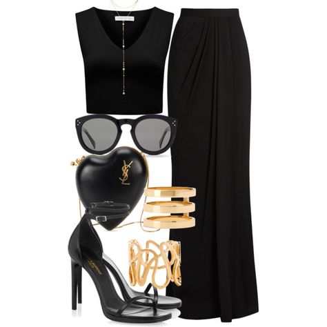 A fashion look from April 2017 by mariandradde featuring Forever New, Alexander McQueen, Yves Saint Laurent, Repossi, Fragments and CÃLINE Classy Outfits For Women, Rock Chic, Sport Chic, Forever New, Cute Outfit, Fancy Outfits, Elegant Outfit, Cute Casual Outfits, Polyvore Fashion