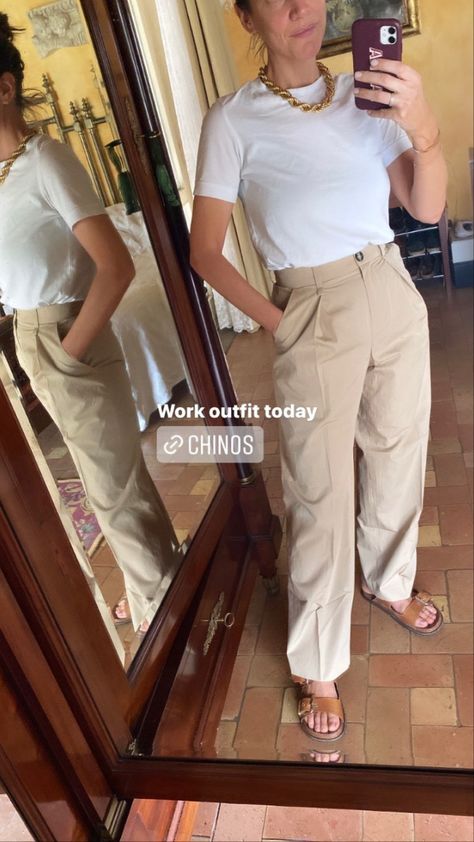 Khaki Outfit Aesthetic, Khakis Outfit, Straight Leg Khakis, Todays Outfit, Outfit Aesthetic, Outfits Aesthetic, Work Outfit, Khaki Pants, Straight Leg