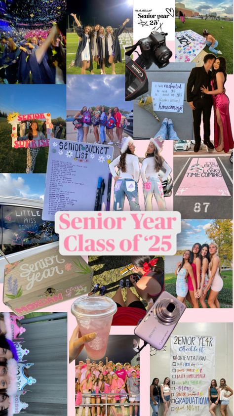 #seniorszn Senior Week Ideas, Senior Bucket List, Senior Year Planning, Senior Scrapbook Ideas, Senior Year Diy, Senior Year Scrapbook, Senior Year Things, Senior Year Fun, Sr 25