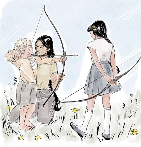 The Hunger Games Fanart, Hunger Games Fanart, Hunger Games Drawings, Kids Archery, Hunger Games Fan Art, Hunger Games Katniss, Hunger Games Books, Hunger Games Fandom, Katniss And Peeta