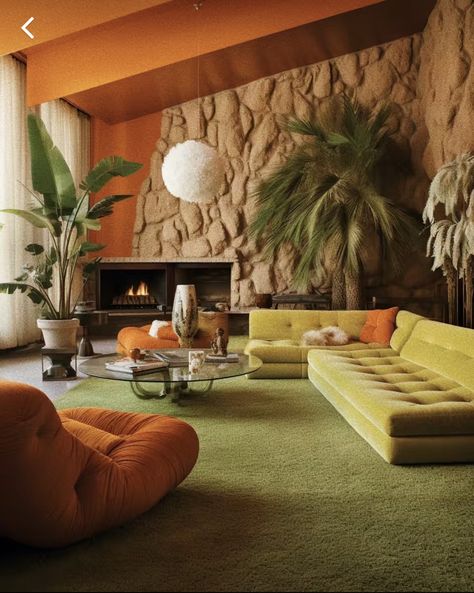 70s Living Room, 70s Interior Design, 70s House, 70s Interior, Retro Interior Design, 70s Home, 70s Home Decor, Casa Vintage, Mid Century Modern Interiors